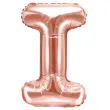 balon foliowy litera i rozowe zloto partydeco 14 ltr