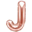 balon foliowy litera j rozowe zloto partydeco 14 ltr