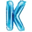 balon foliowy litera k niebieski partydeco 14 ltr