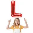 balon foliowy litera l czerwony partydeco 14 ltr