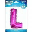 balon foliowy litera l rozowy godan 14 ltr