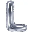 balon foliowy litera l srebrny partydeco 14 ltr