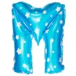 balon foliowy litera m gwiazdki niebieski oem 16 ltr