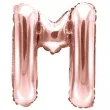 balon foliowy litera m rozowe zloto partydeco 14 ltr