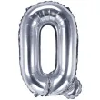 balon foliowy litera q 14 partydeco srebrny