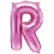 balon foliowy litera r 14 partydeco rozowy ciemny