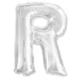 balon foliowy litera r 16 oem srebrny