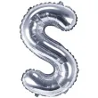 balon foliowy litera s 14 partydeco srebrny