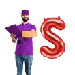 balon foliowy litera s czerwony partydeco 14 ltr