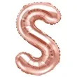 balon foliowy litera s rozowe zloto partydeco 14 ltr
