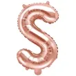 balon foliowy litera s rozowe zloto partydeco 14 ltr