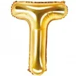 balon foliowy litera t 14 partydeco zloty