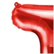 balon foliowy litera t czerwony partydeco 14 ltr