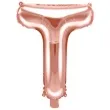 balon foliowy litera t rozowe zloto partydeco 14 ltr