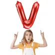 balon foliowy litera v czerwony partydeco 14 ltr
