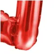 balon foliowy litera w czerwony partydeco 14 ltr