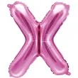 balon foliowy litera x 14 partydeco rozowy ciemny