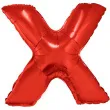 balon foliowy litera x czerwony funny fashion 40 ltr