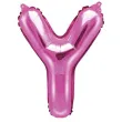 balon foliowy litera y 14 partydeco rozowy ciemny