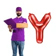 balon foliowy litera y czerwony partydeco 14 ltr