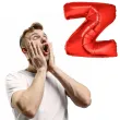 balon foliowy litera z czerwony funny fashion 40 ltr
