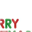 balon foliowy litery merry christmas czerwono zielony partypal 18 ltr