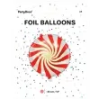 balon foliowy lizak czerwono bialy partydeco 14 rnd
