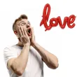 balon foliowy love czerwony jix 22 shp