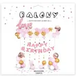 balon foliowy love happy birthday rosegold partypal zestaw 120 szt