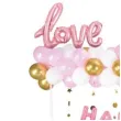 balon foliowy love happy birthday rosegold partypal zestaw 120 szt