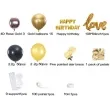 balon foliowy love happy birthday zloto czarne partypal zestaw 120 szt