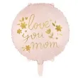 balon foliowy love you mom rozowy zloty partydeco 18 rnd