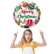 balon foliowy merry christmas bombki qualatex 18 rnd