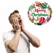 balon foliowy merry christmas bombki qualatex 18 rnd