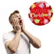 balon foliowy merry christmas choinki czerwony qualatex 18 rnd