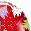 balon foliowy merry christmas choinki czerwony qualatex 18 rnd