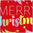 balon foliowy merry christmas choinki czerwony qualatex 18 rnd