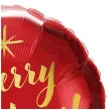 balon foliowy merry christmas czerwony qualatex 18 rnd