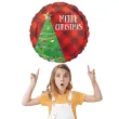 balon foliowy merry christmas flanelowa krata amscan 18 rnd