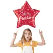 balon foliowy merry christmas gwiazda czerwony qualatex 20 str