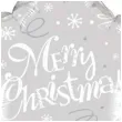 balon foliowy merry christmas gwiazda srebrny qualatex 20 str