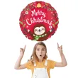 balon foliowy merry christmas leniwiec czerwony amscan 18 rnd