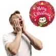 balon foliowy merry christmas leniwiec czerwony amscan 18 rnd
