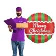 balon foliowy merry christmas lizak betallic 18 rnd