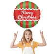 balon foliowy merry christmas lizak betallic 18 rnd