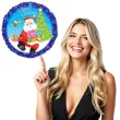 balon foliowy merry christmas mikolaj z prezentami flexmetal 18 rnd