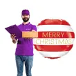 balon foliowy merry christmas pasy qualatex 18 rnd