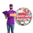 balon foliowy merry christmas renifery i mikolaje amscan 17 rnd