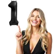 balon foliowy metalizowana cyfra 1 czarny partydeco 33 dgt