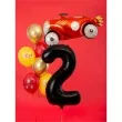 balon foliowy metalizowana cyfra 2 czarny partydeco 33 dgt